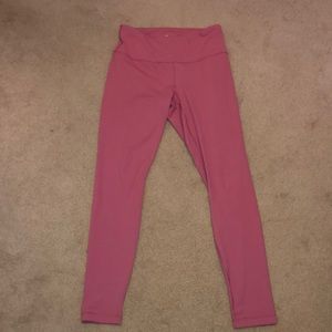 Rose colored athletic leggings